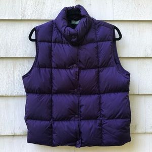 L.L. Bean Purple Goose Down Vest